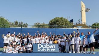 كاترينا سينياكوفا في يوم الطفل في دبي