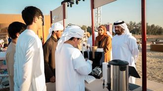 بائع الحي الصغير في مهرجان فرجان