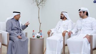 محمد بن راشد آل مكتوم يلتقي رئيس مجلس التعاون الخليجي