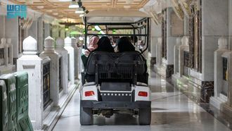 Grand Mosque Access: Carts Aid Elderly And Disabled