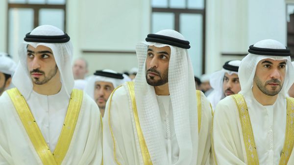 Ruler of Umm Al Quwain Performs Eid Prayers