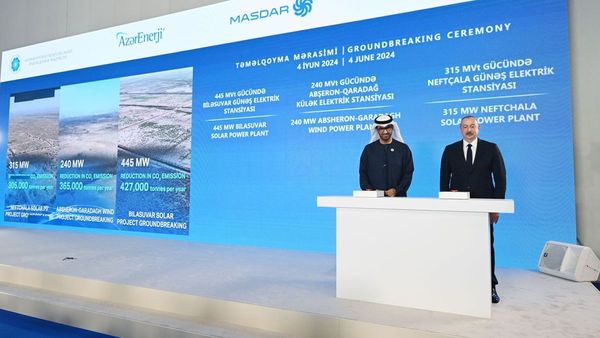 Azerbaijan  Masdar Launch 1GW Energy Projects