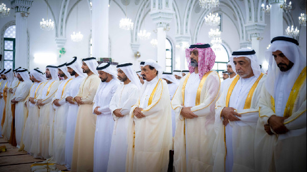 Ajman Leaders Eid Prayers Emphasize Humanity