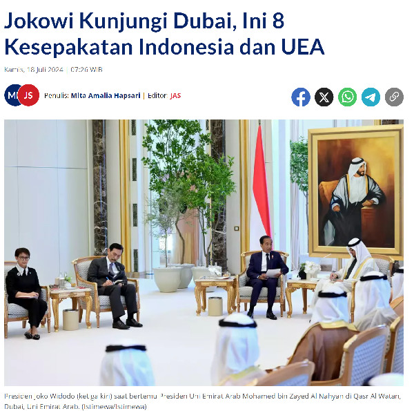 UAE-Indonesia Sign Key MoUs
