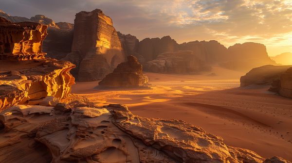 Sunrise in Alula  Saudi Arabia