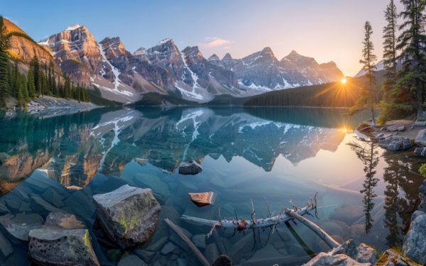 Beautiful sunrise view in Canada