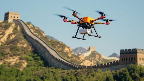 Drone Delivery at Great Wall