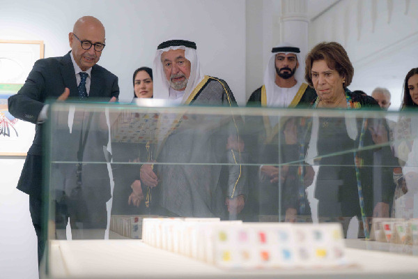 Sheikh Dr. Sultan Opens Arab Art Exhibition