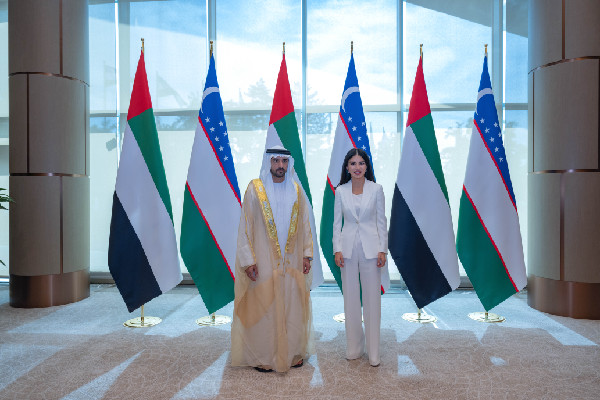 Hamdan bin Mohammed Meets Uzbekistan's Assistant President