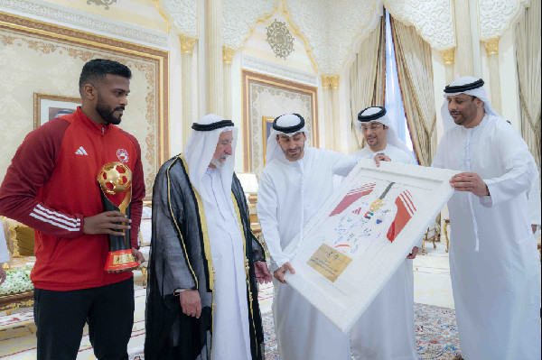 Celebrating Sharjah Handball Team's Championship Win