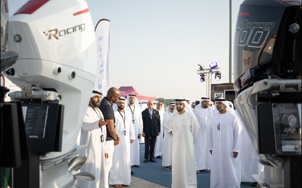 Hamdan bin Zayed at Abu Dhabi Boat Show