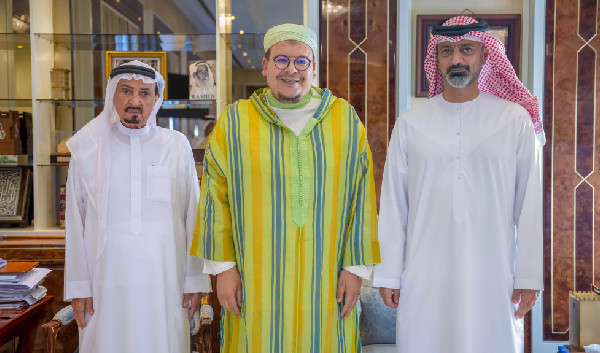 Humaid bin Rashid Receives Omar Al-Qazzabri