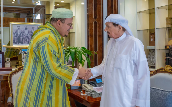 Humaid bin Rashid Receives Omar Al-Qazzabri