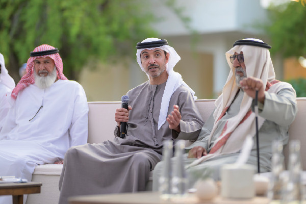 Hazza bin Zayed Meets Citizens in Al Ain