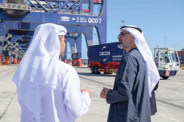 Sheikh Khaled Inaugurates CMA Terminals at Khalifa Port