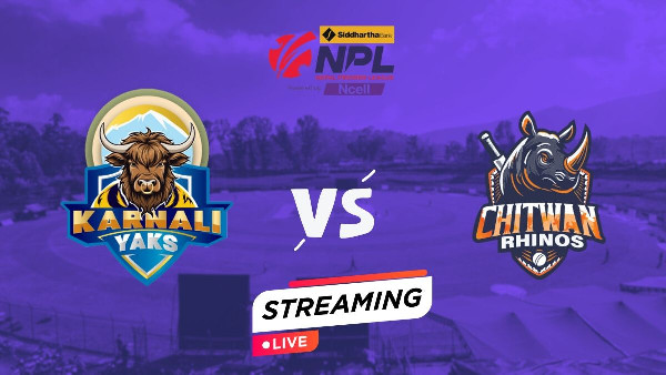Karnali Yaks vs Chitwan Rhinos Live Streaming Karnali Yaks vs Chitwan Rhinos Live Streaming