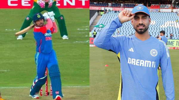 Ramandeep Singh Hits Six on T20I Debut Ramandeep Singh Hits Six on T20I Debut