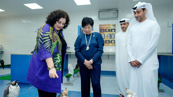 Governor Koike Visits Abu Dhabi Falcon Hospital
