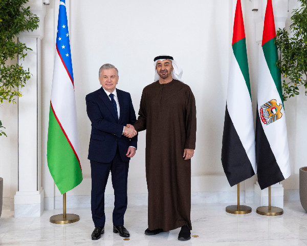 UAE and Uzbekistan Leaders Discuss Cooperation