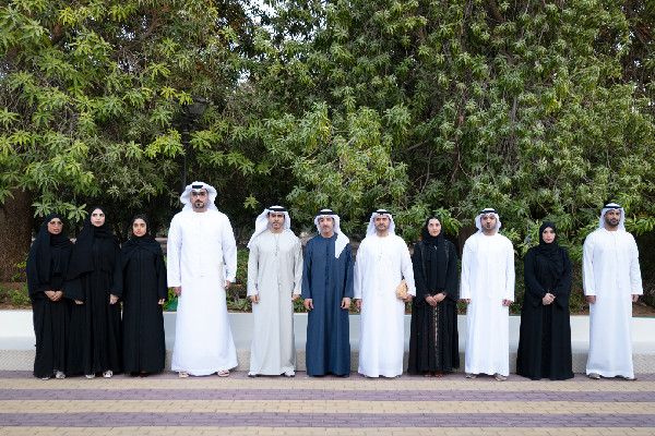 Hazza bin Zayed Meets ECSSR Delegation