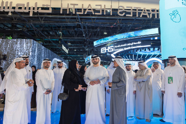 Mansoor bin Mohammed Tours Arab Health Event