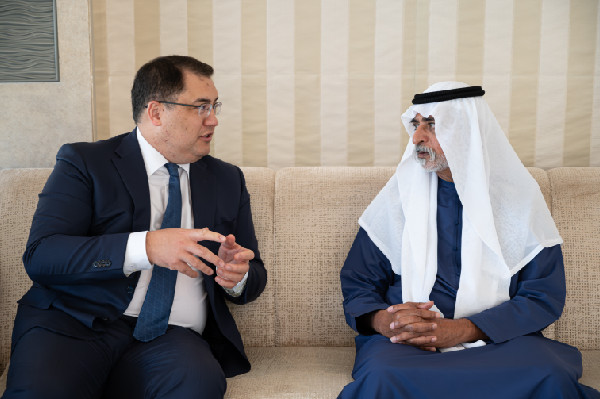 Nahyan bin Mubarak Meets Uzbek Delegation