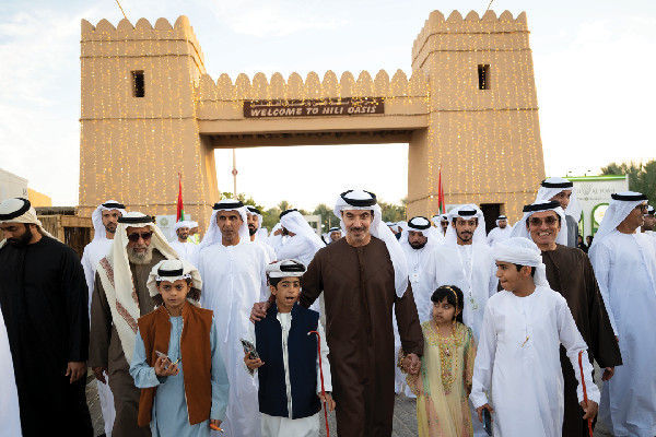 Hazza bin Zayed at Al Ain Dates Festival Hazza bin Zayed at Al Ain Dates Festival