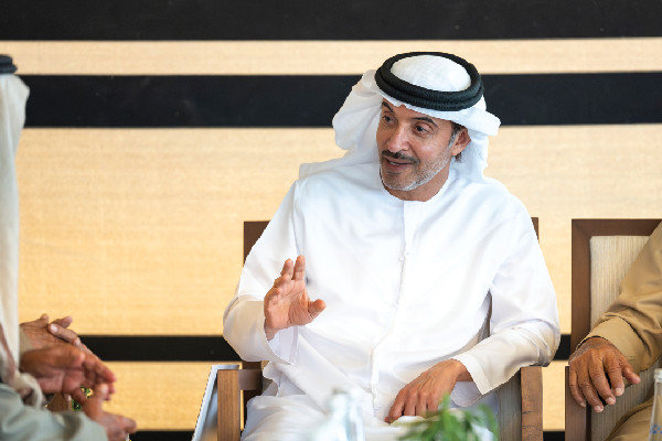 Hazza bin Zayed Inspects Camel Racing Field