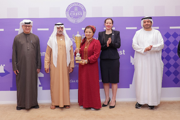Celebrating Asian Women's Chess Championship Winners