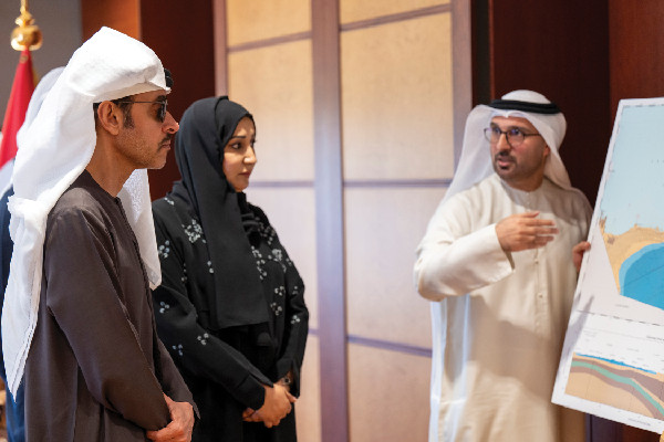 Hazza bin Zayed Meets EAD Delegation