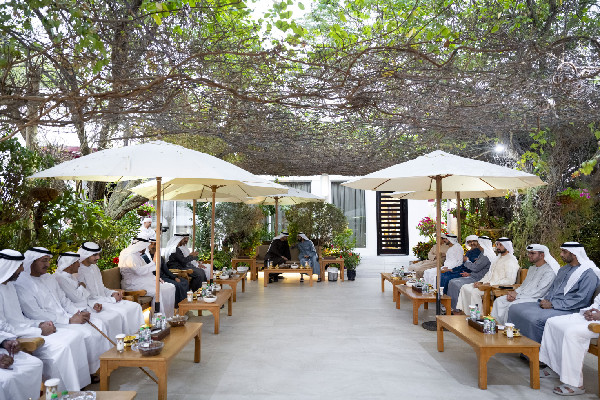 UAE Leaders Meet at Al Marmoom in Dubai