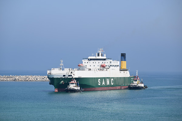 UAE Aid Ship Arrives at Al Arish Port