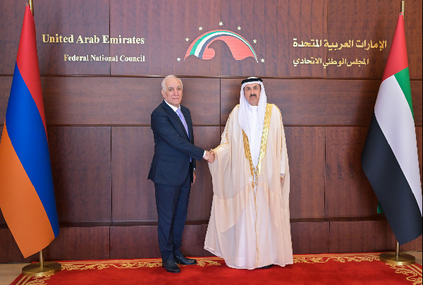 Ghobash Meets Armenian President Khachaturian