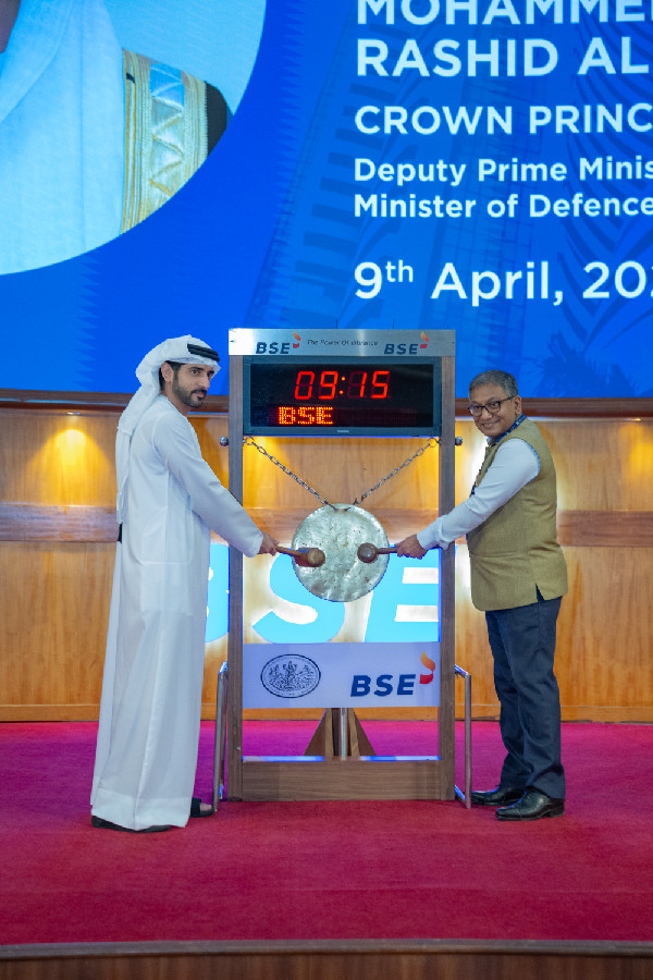 Hamdan bin Mohammed Rings Bell at BSE