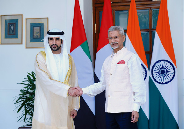 Hamdan bin Mohammed Meets Indian External Affairs Minister