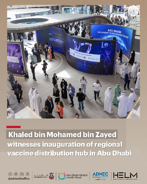 Khaled bin Mohamed Opens Vaccine Hub in Abu Dhabi