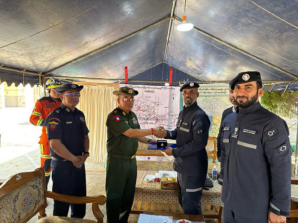 Myanmar Acknowledges UAE SAR Team's Efforts