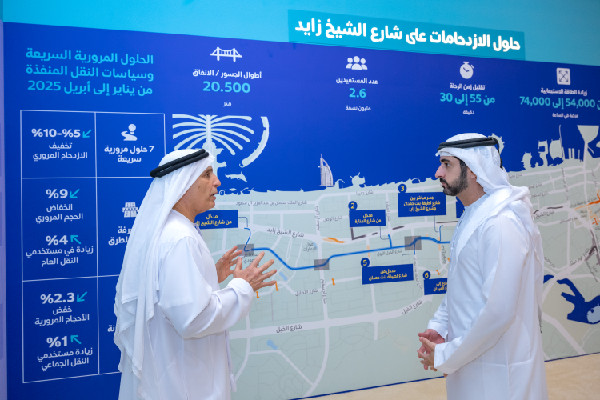 Hamdan bin Mohammed Reviews Road Projects Progress
