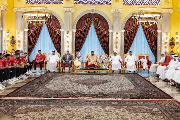 Sheikh Mohammed Celebrates Shabab Al Ahli's Success