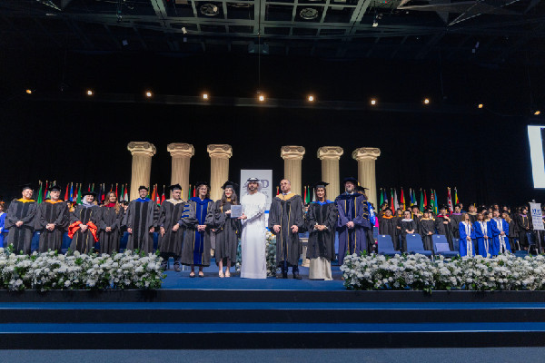 Mansour bin Mohammed Attends AUD Graduation