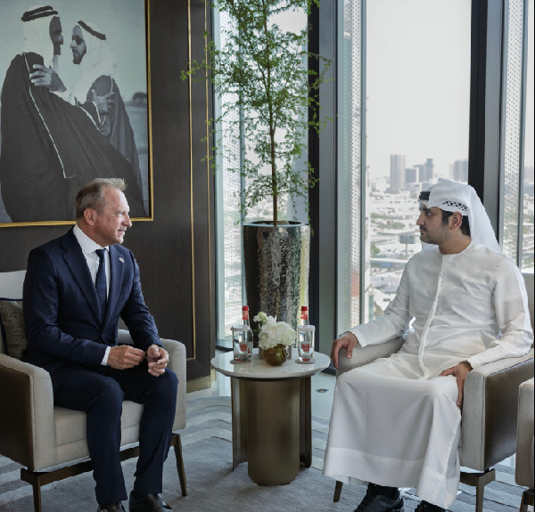Maktoum bin Mohammed Meets Luxembourg Finance Minister