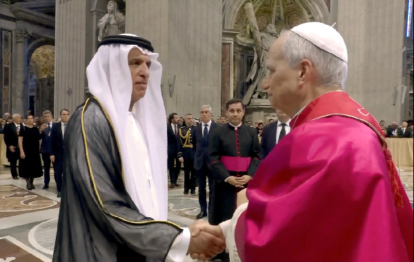 Sheikh Saud bin Saqr at Papal Inauguration