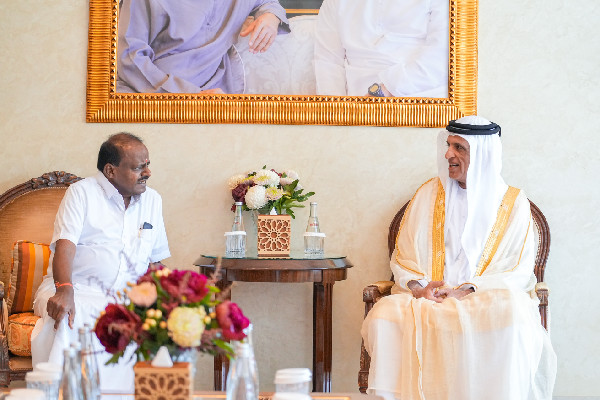 Saud bin Saqr Meets Indian Steel Minister