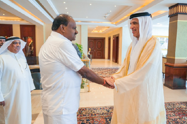 Saud bin Saqr Meets Indian Steel Minister