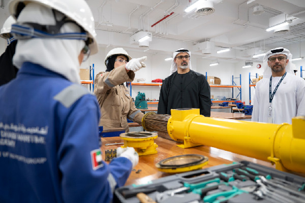 Khaled bin Mohamed Visits Abu Dhabi Maritime Academy