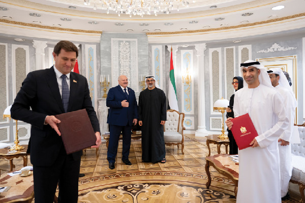 Crown Prince of Abu Dhabi Meets Belarus President