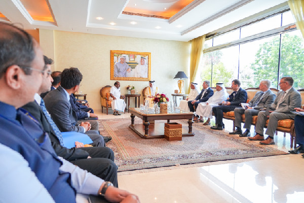 Saud bin Saqr Meets Indian Steel Minister