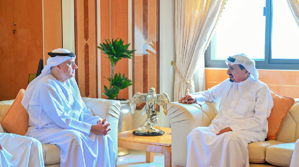 Humaid bin Rashid Meets Human Resources Minister