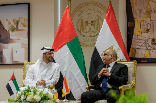 Sultan bin Ahmed Meets Egyptian Justice Minister