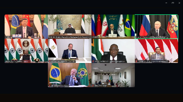 UAE Crown Prince at Virtual BRICS Summit